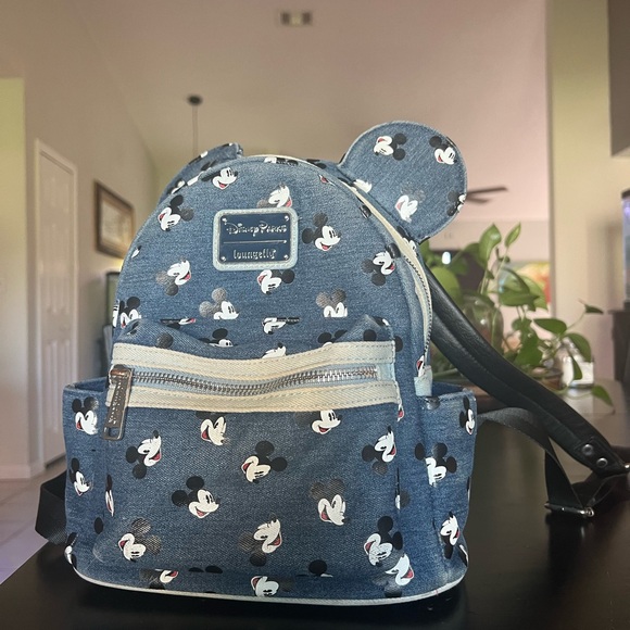 Loungefly | Bags | Disney Loungefly Mickey Mouse Backpack Blue | Poshmark